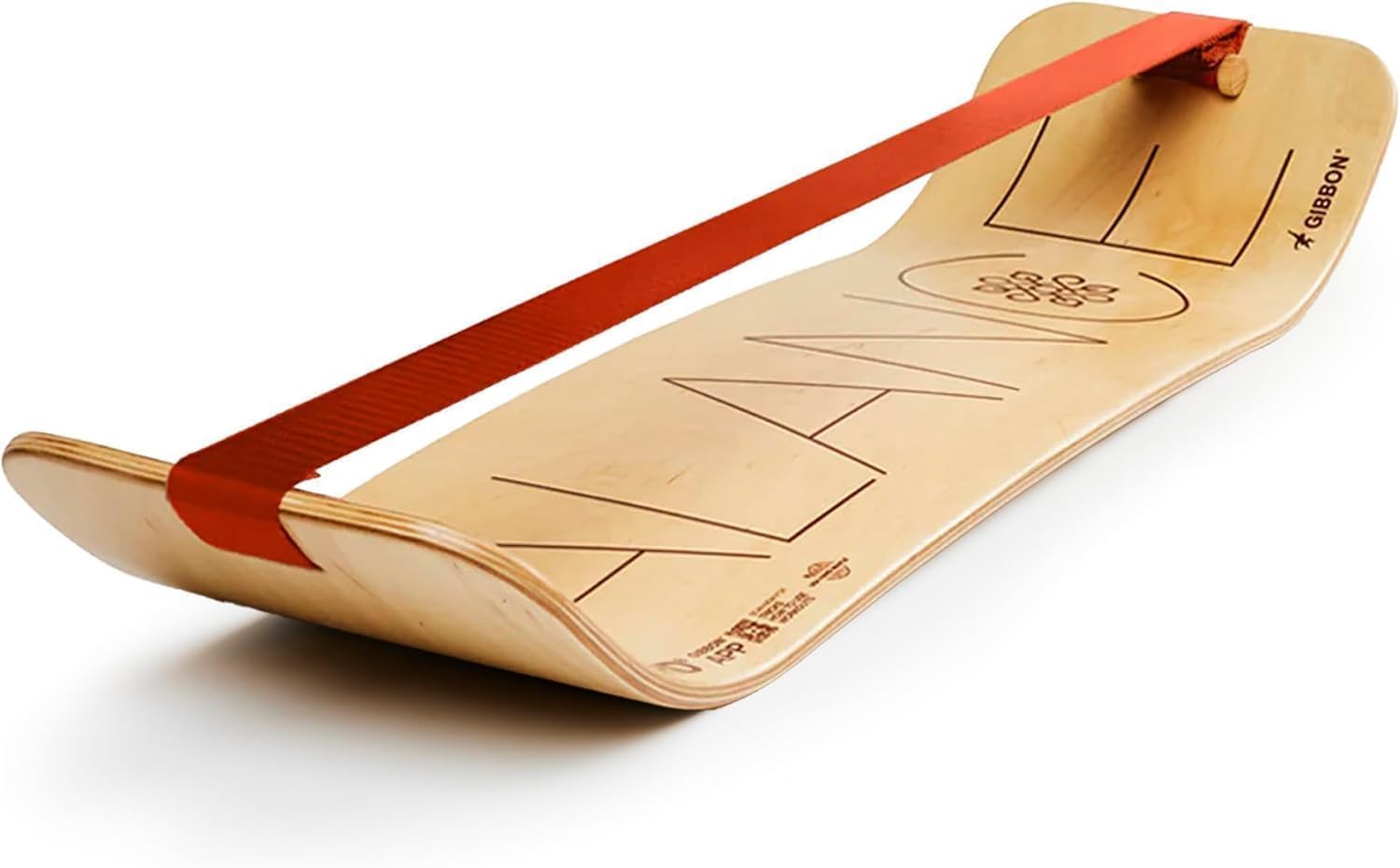 GIBBON SlackBoard, Balance Board Kids & Adults, Slackline Balance Trainer | 1 & 2 Line Options, Slack Board, Core Workout Equipment, Home Gym Training, Standing Desk Exercise, Yoga, Agility, Pilates