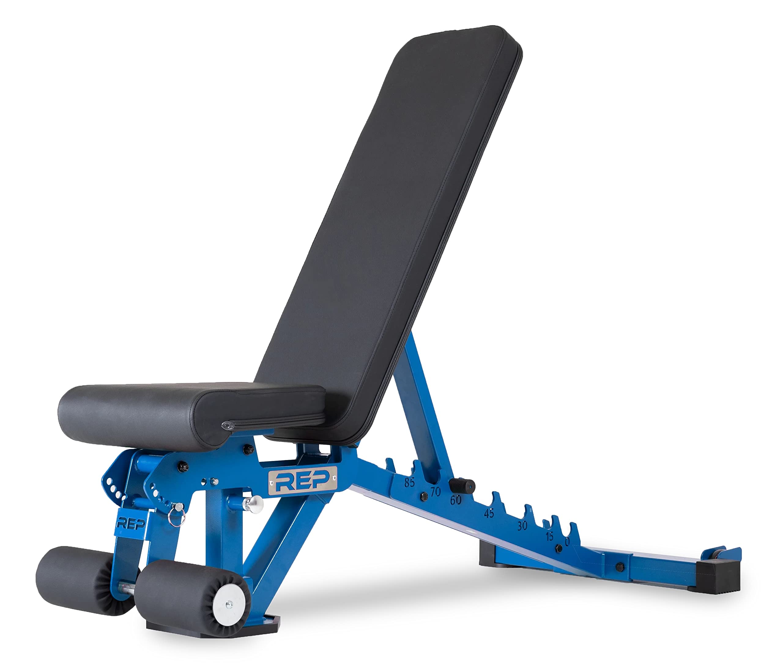 REP FID Foldable Weight Bench, Incline Decline Chair for Home Gym, Compact Portable Stationary Equipment, Heavy Duty Strength Training Platform, Adjustable Situp Dumbbell Workout Support, AB-3000
