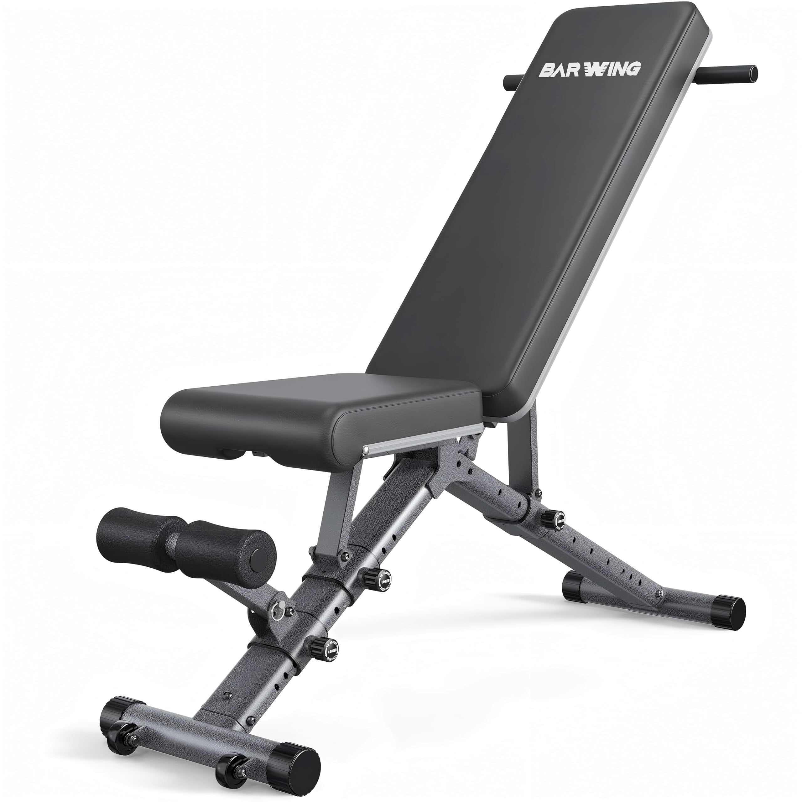 BARWING Adjustable Weight Bench Workout Bench, 1000/1300 LBS Heavy Duty Incline Decline Bench for Home Gym, Easy Assembly Foldable Training Lifting Bench