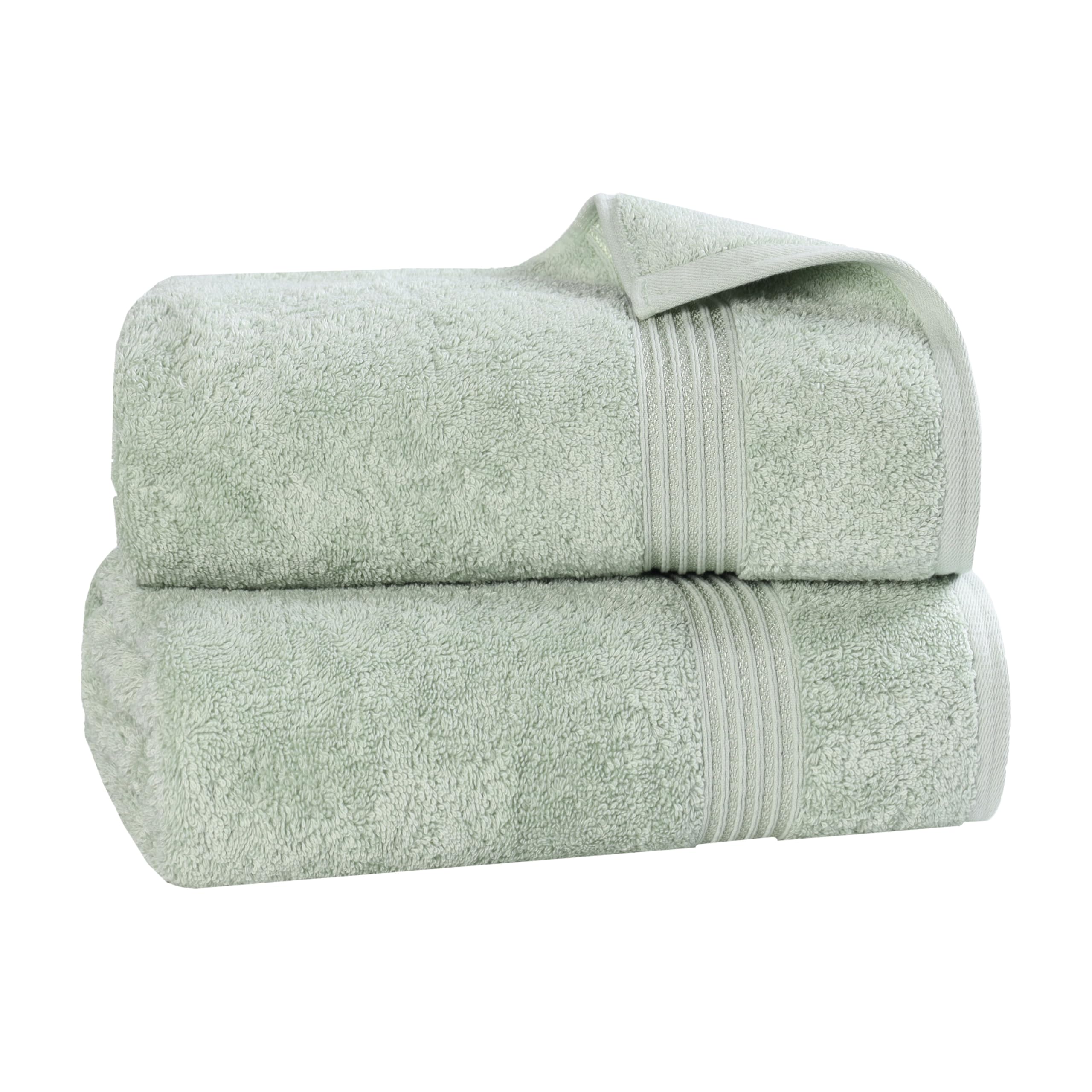 Superior Egyptian Cotton 2-Piece Bath Sheet Towel Set, Oversized Body Towels For Adults And Kids, Large Towel For Bath, Shower, Guest Bathroom, Spa, Gym, Resort, Essentials, Airbnb, Sage