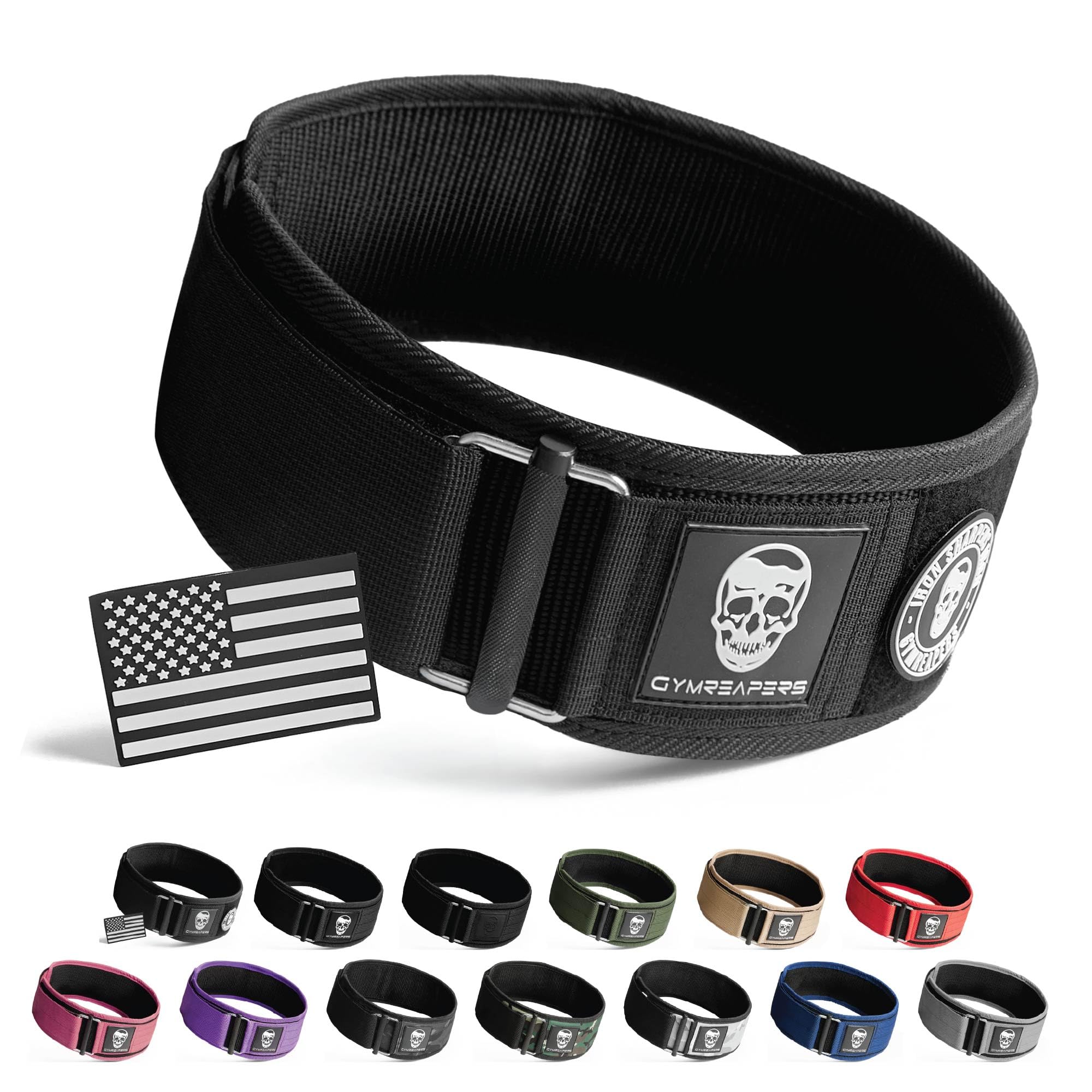 Gymreapers Quick Locking Weight Lifting Belt for Men Gym Belt for Powerlifting Deadlift Belt with 4 Inch Neoprene Metal Buckle Back Support Weightlifting Belt Women