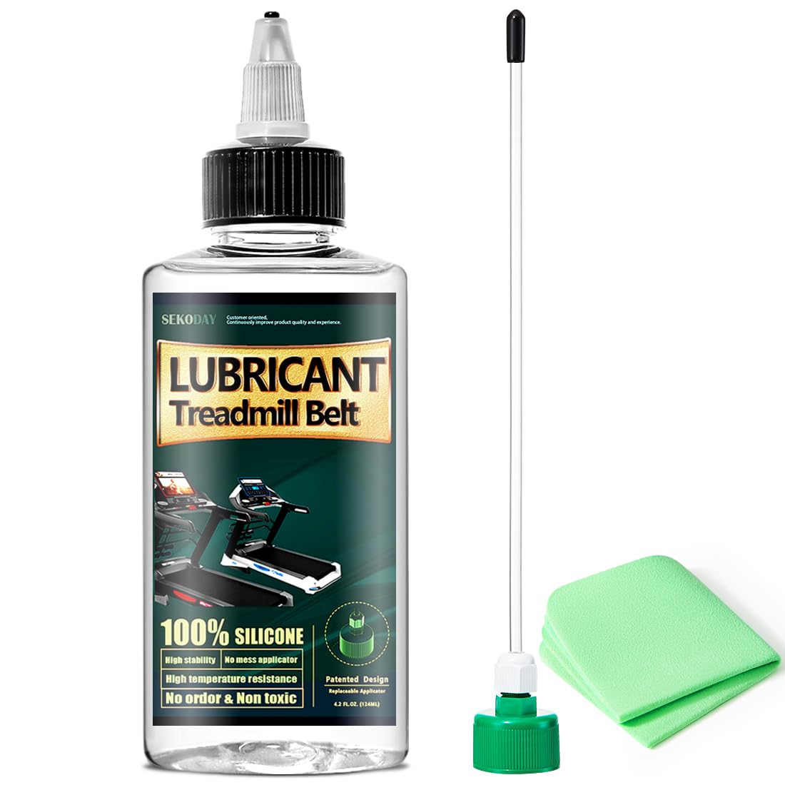 SEKODAY Silicone Treadnmill Belt Lubricants/Lubes, High Temperature Resistant and Stable Lubricant,with Hard Application Tubes and Precision Screw Caps for Easy Use