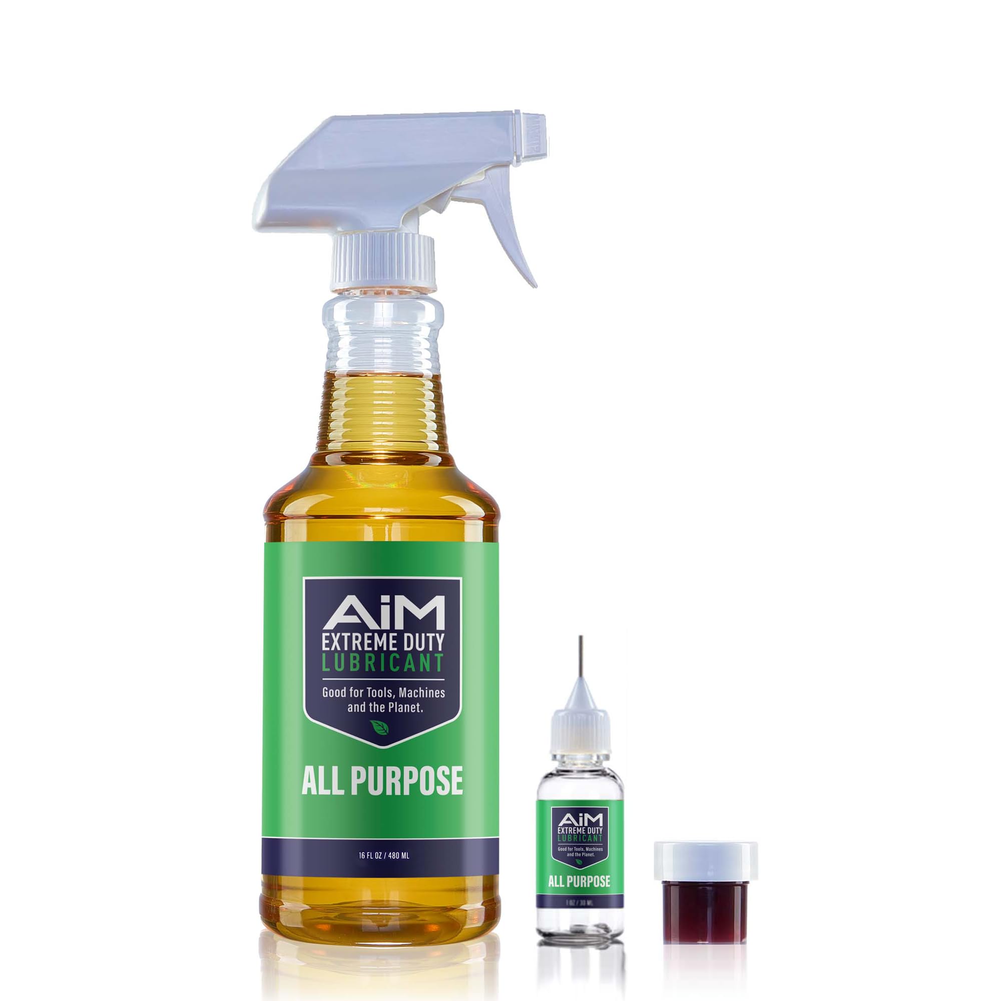 PlanetSafe Lubricants Home & Industrial Gym Equipment Maintenance Kit: AiM Extreme Duty Lubricant (16 oz) & AiM Grease (0.5 oz) Bundle with Precision Applicator - Medium Kit