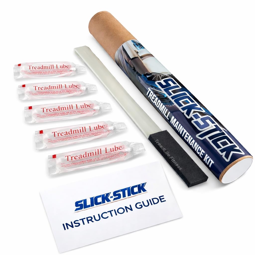 Slick-Stick Treadmill Maintenance Kit – 100% Silicone Treadmill Lubricant for Belt | 15” Applicator Wand, Treadmill Lubricant Kit, Treadmill Oil Belt Lube System, Treadmill Care Kit with Instructions
