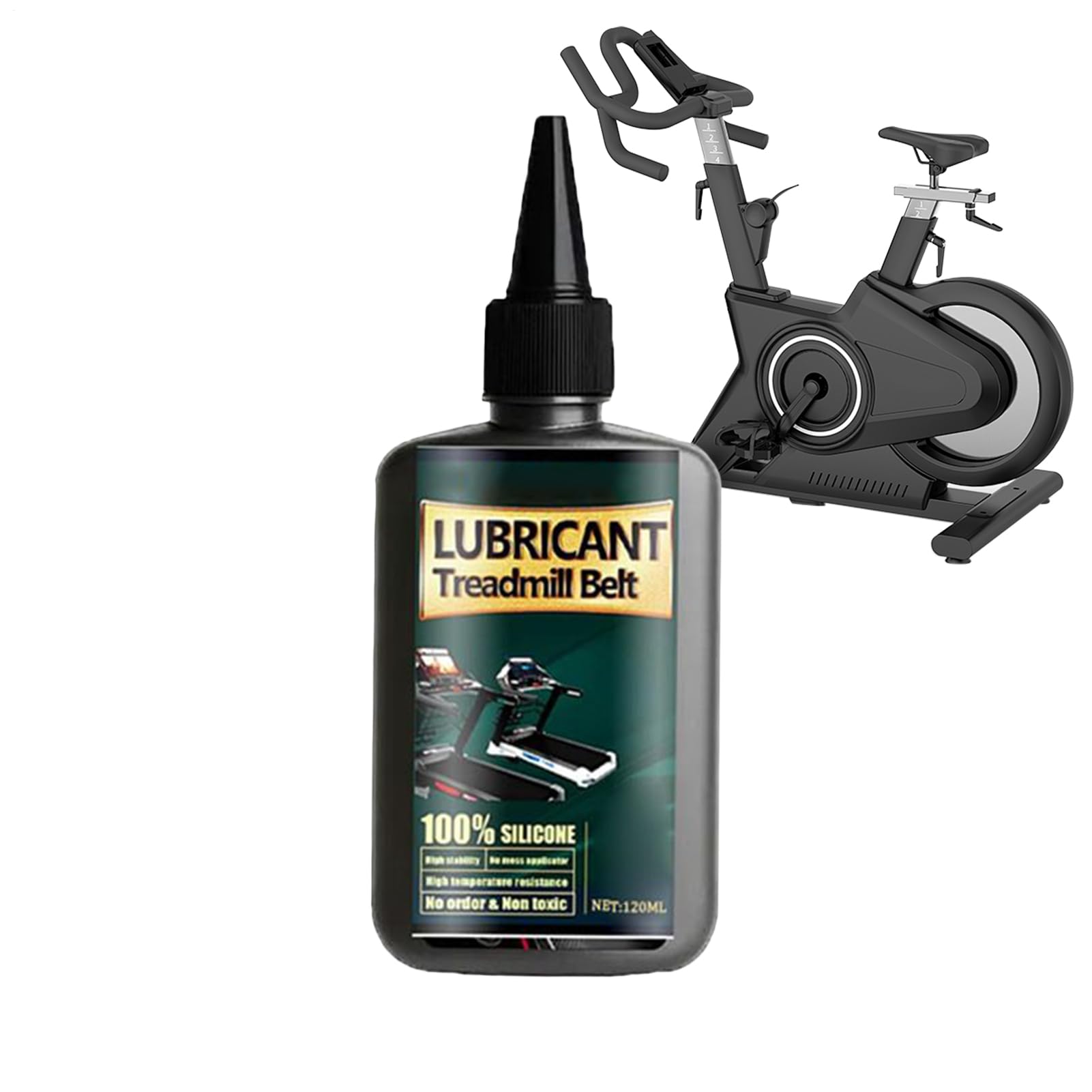Treadmill Lubricant, 120ml Exercise Equipment Oil, Treadmill Lubricant Oil for Belt with Durable Utility Design, Accessories for Garage Maintenance Metal Parts Hinges Locks Cables Chains Gym Home