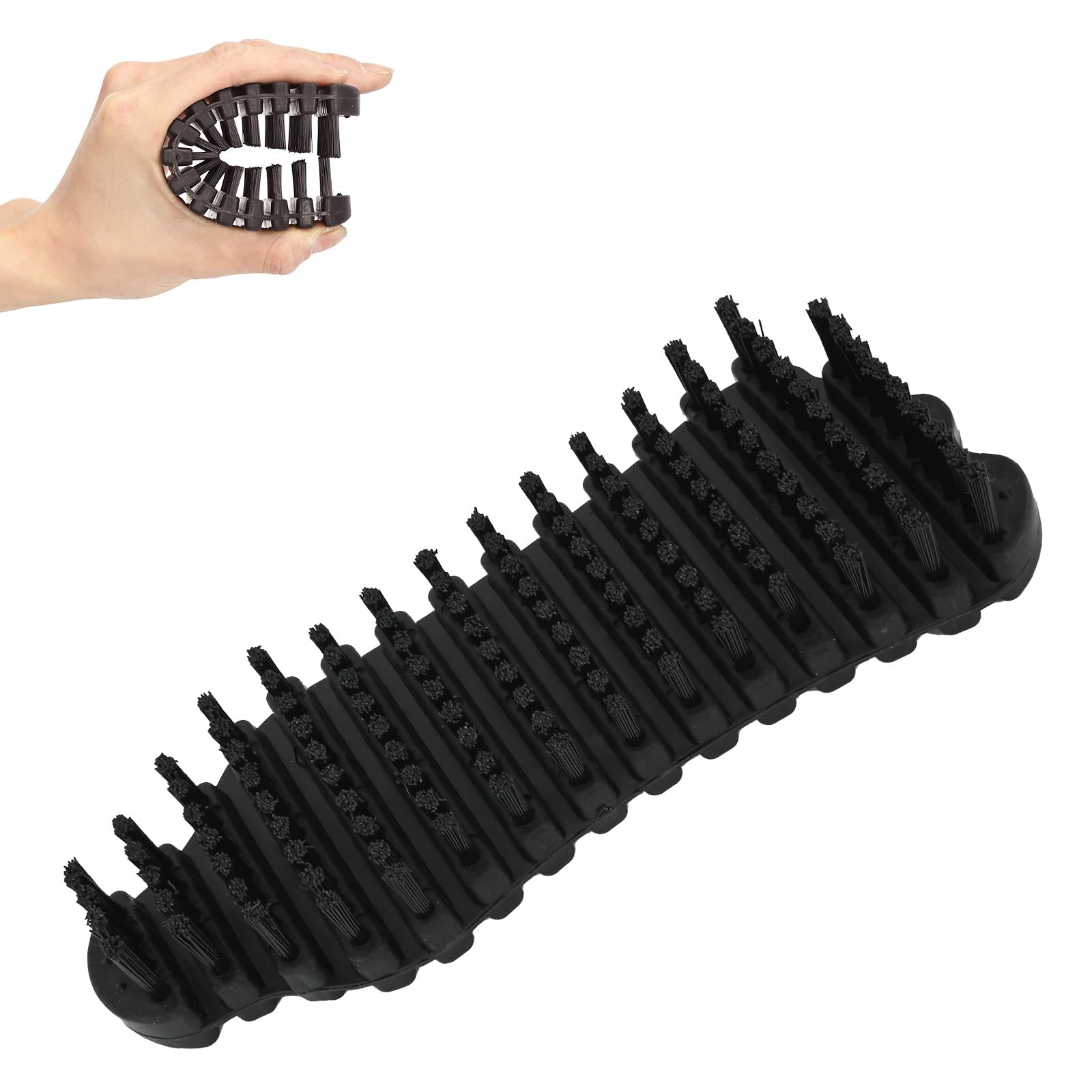 Barbell Cleaning Brush, Barebells Brush for Cleaning Weighted Bars Nylon Brush for Cleaning of Barbell, Weightlifting Bar Flexible Cleaner Strength Training Bars Cleaning Supplies, Black