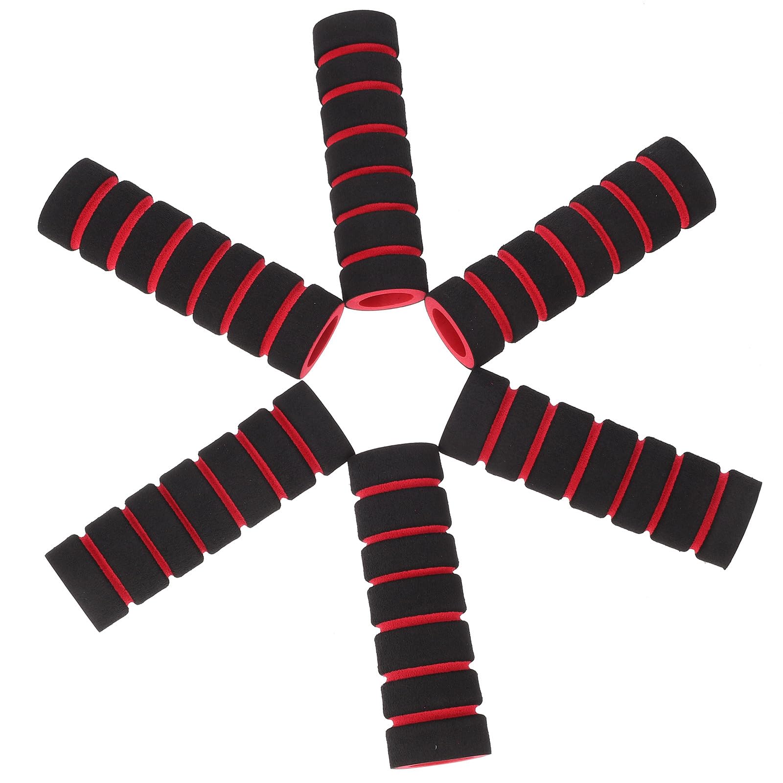 MAGICLULU 10pcs Black Red Foam Roller Pads Covers for Exercise Machines, 20mm Inner Diameter X 105mm Length, Universal Ab Training Accessory and Leg Roller Replacement for Home Gym Equipment