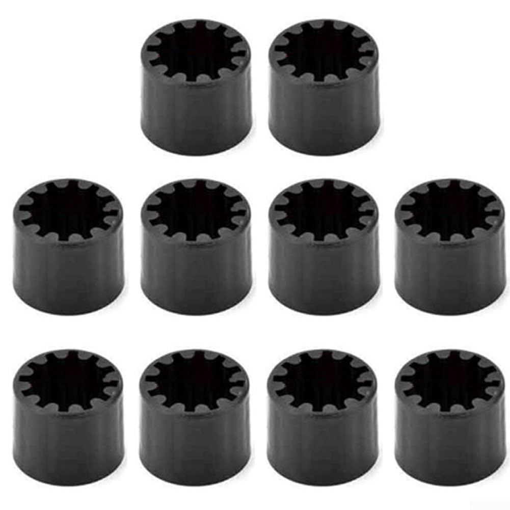 10PCS Fitness Equipment Weight Plate Protective Pads Sliding Sleeves Guide Bushings for Gym Machines Black PP PE Accessories(t30*Φ21*H24)