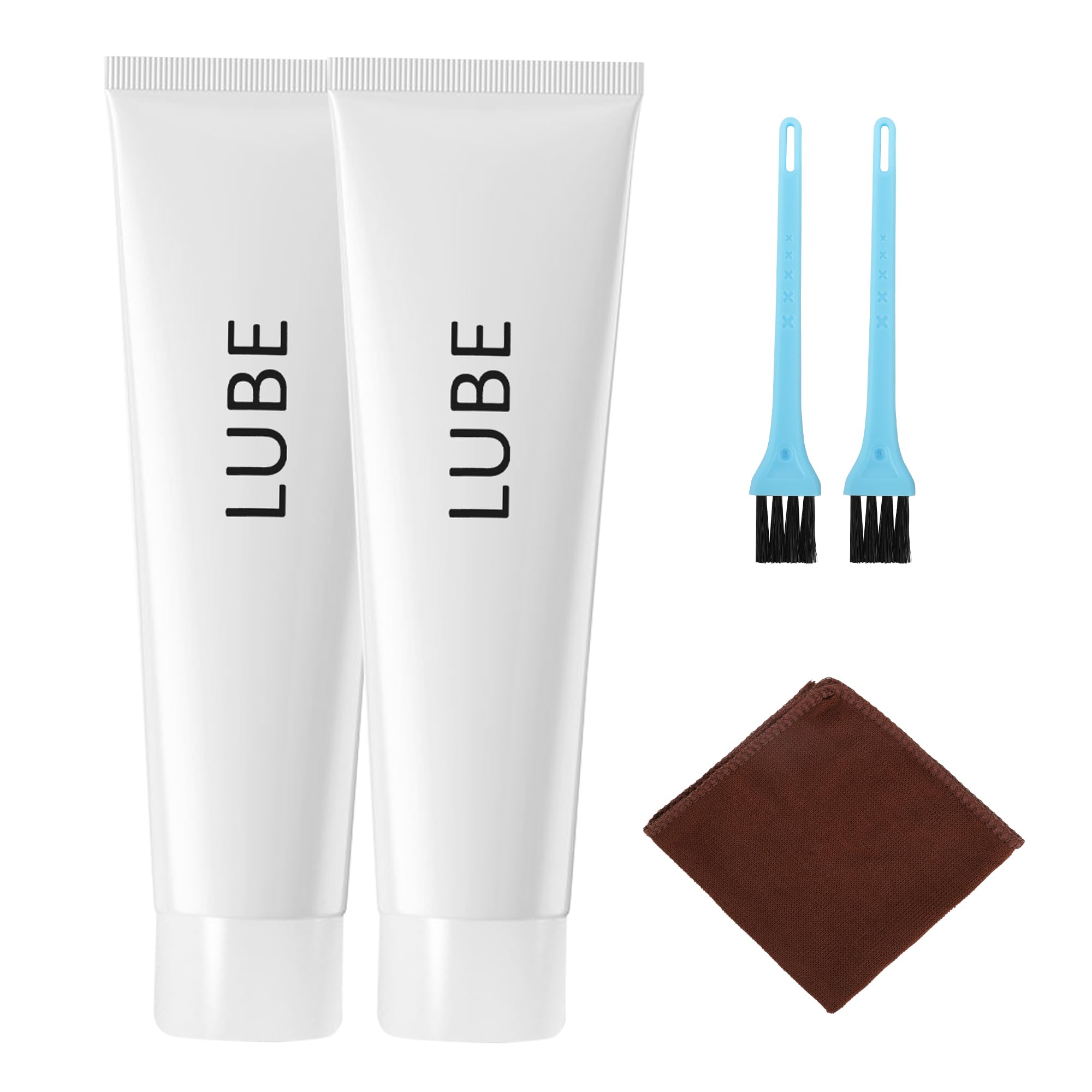 Treadmill lubricant for Spirit Sole Fitness Treadmill Tube Tread Belt Deck Lube, Silicone lube Fit Most Brands Fitness Treadmill Maintenance Lubricant Oil with Cleaning Cloth and Brush (white-2)