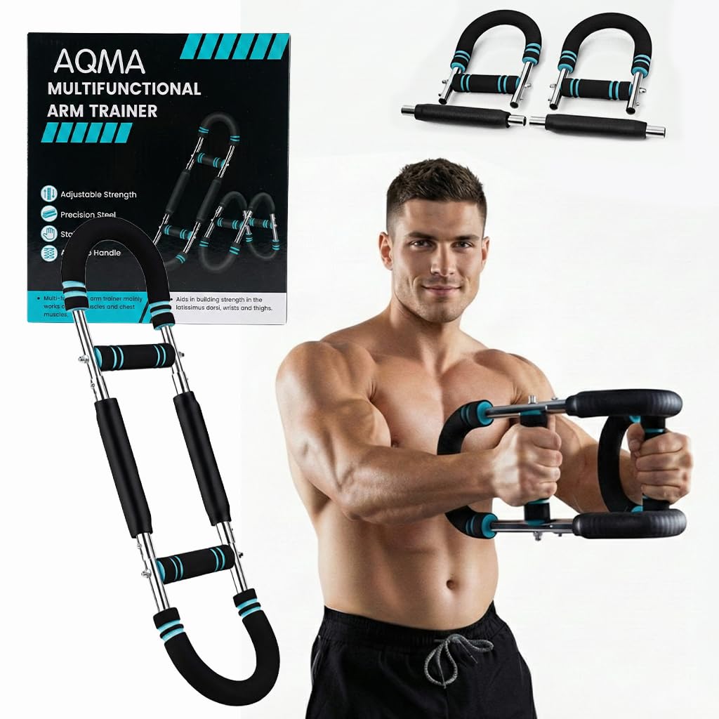 Arm Twister Trainer & Chest Expander for Men and Women, Adjustable Power Twister Bar with Dual Spring Resistance (60–100 lb), Upper Body Strength Equipment for for Home Gym Workouts