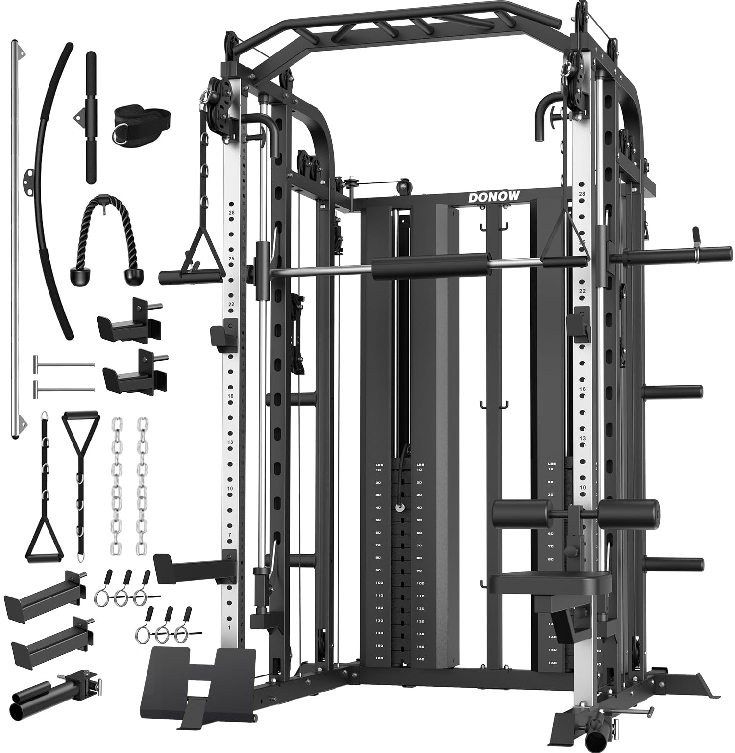 Smith Machine with Weight Stacks