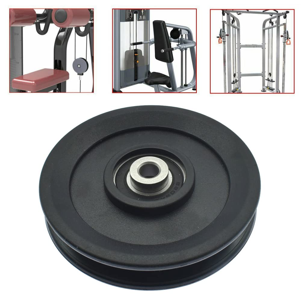 Universal 4.5" Nylon Gym Cable Pulley Wheel Traction Bearing Pulley Wheel | 4.5 in/115MM