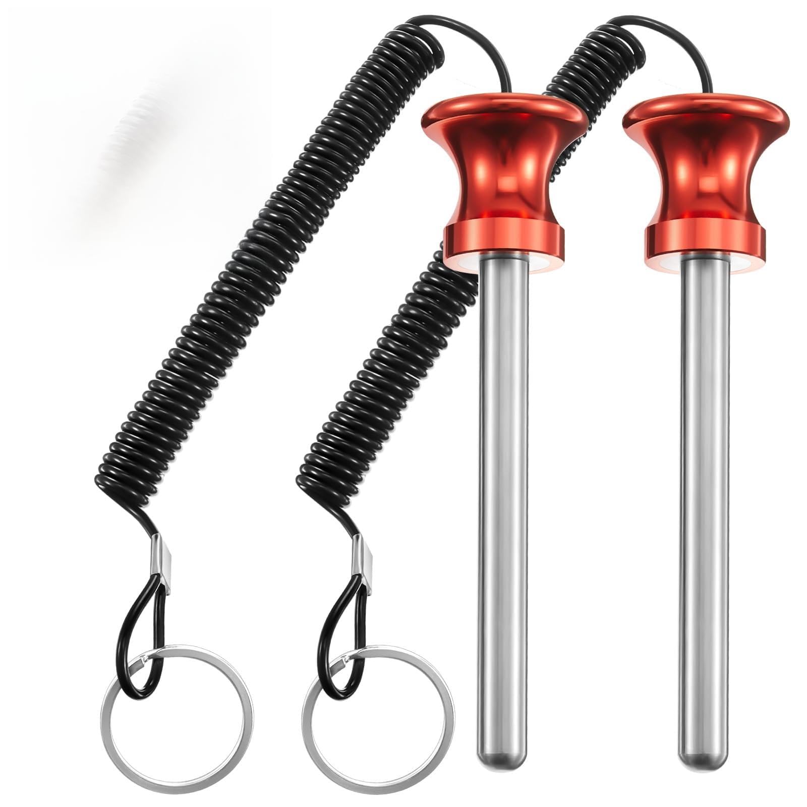 Lasnten Weight Stack Pin Magnetic Universal Gym Weight Pin 0.4 inch Drop Set with Pull Rope for Plate Apertures Above 10.5 mm Heavy Duty