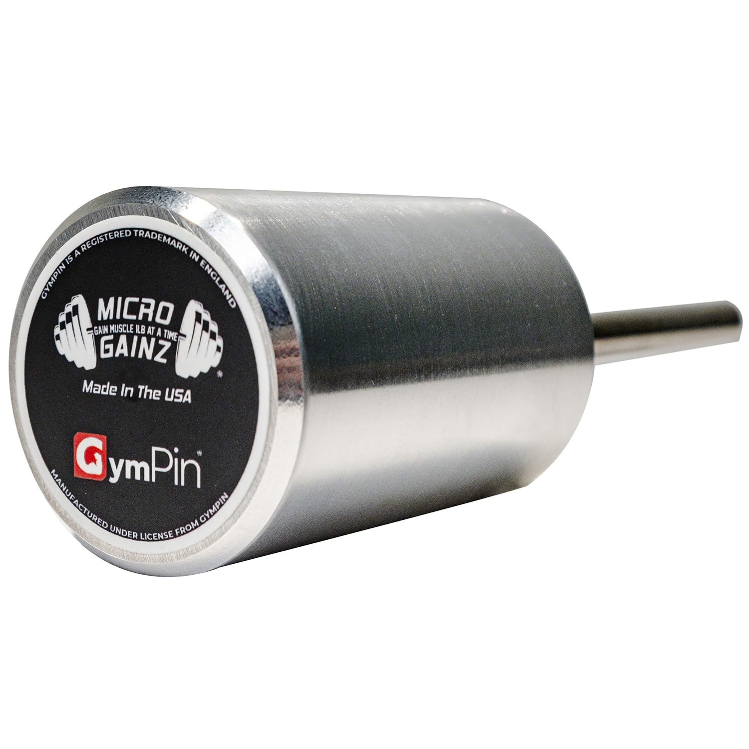 Micro Gainz GymPin Weight Stack Extender Pin for Cable Machine & Home Gym, Designed for Weight Lifting & Strength Training Allowing Additional Olympic Weight Plates, Made in The USA