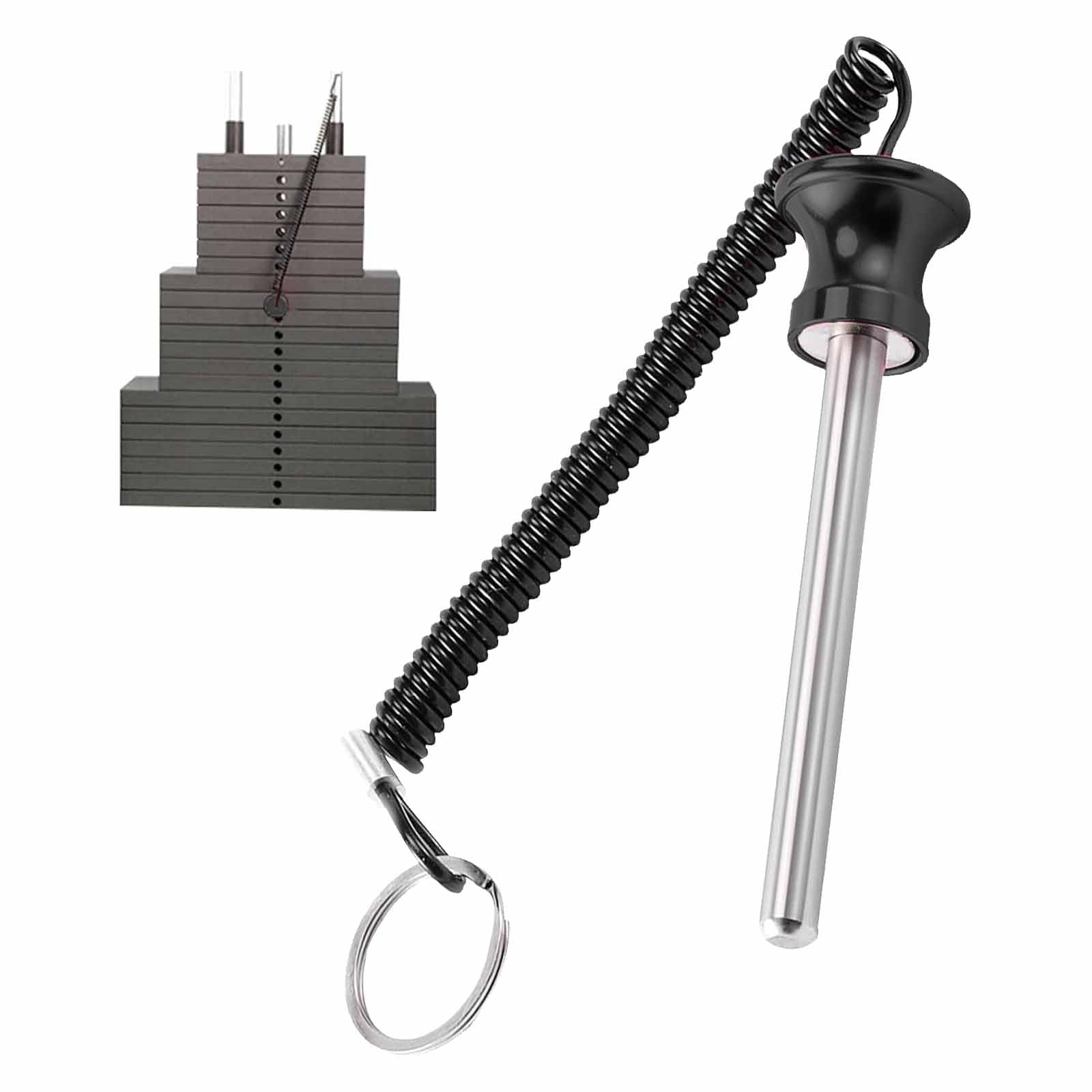 Universal Magnetic Weight Stack Pin with Pull Rope - Gym Pin for Weight Stack Machines | Commercial & Home Gym Accessories | Replacement Weight Pins for Strength Training Equipment