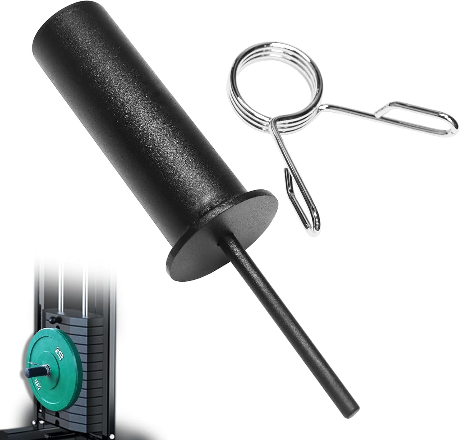 Weight Stack Extender with Spring Clip Collar Weight Stack Extender Pin