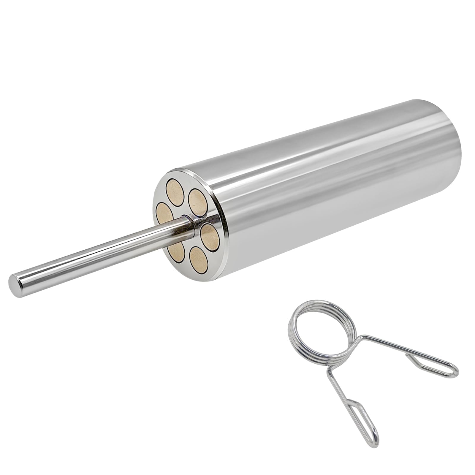 Heavy-Duty Weight Stack Pin Extender for Home Gym & Commercial Cable Machines, High-Strength Steel with Spring Clip Collar, 133LBS Max Load, Fits 2" Olympic Weight Plates